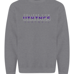 Gray Vikings Football Crewneck