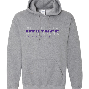 Gray Vikings Football Hoodie