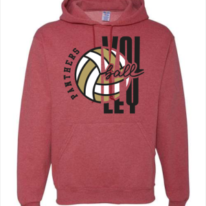 DCMS Volleyball- Heather Red Hoodie