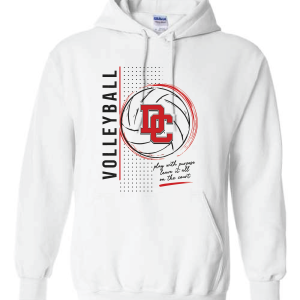 DCMS Volleyball- White Design Hoodie